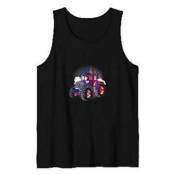 Discover Tractor driving 4th of July tractor pulling or tractor pulling Tank Tops