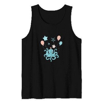 Discover Octopuss Lover Floating Balloon Octopuss Rubber Inflated Balloon Tank Tops