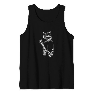 Discover Ballet Pointe Shoe Calligram Art Ballet Dancing Dancer Tank Tops