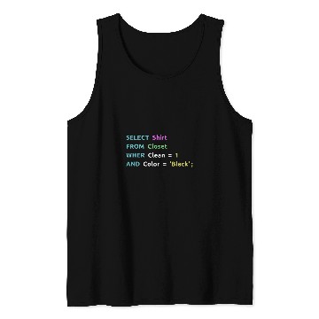 Discover Nerd Computer Mens MySQL SQL PHP Programmer Saying IT Tank Tops