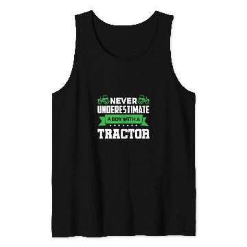 Discover Tractor driving Never underestimate a boy with a tractor Farming Tank Tops
