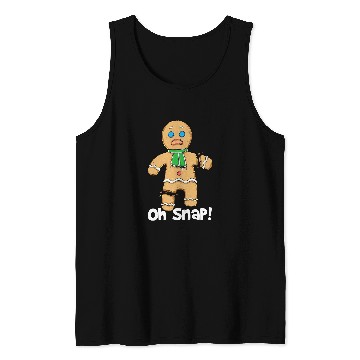 Discover Oh Snap Gingerbread Man Christmas Cookie Costume Baking Team 2 Tank Tops