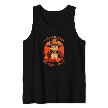 Discover SQL Programmer Funny Thanksgiving Turkey Fall Tank Tops