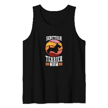 Discover Dog Scottish Terrier Scottie Dog Owner Pet Lover Retro Scottish Terrier Mom Tank Tops