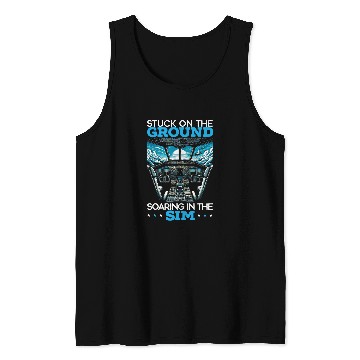 Discover Flight Simulator Aviation Console Pilot Flight Simulation 1 Tank Tops