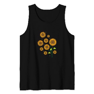 Discover Florist Hippie Flower Gardener vintages Yellow Sunflower Tank Tops