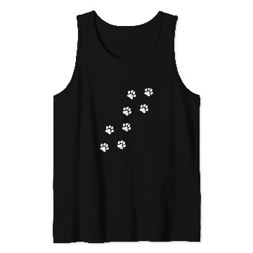Discover Dog Paw Print Animal Lover Cat Paw Prints Funny Paw Print Tank Tops