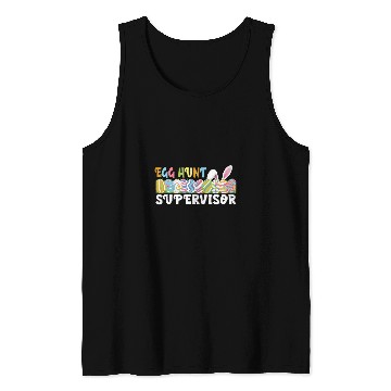 Discover Easter Egg Hunt Supervisor Funny Egg Hunting Party Tank Tops