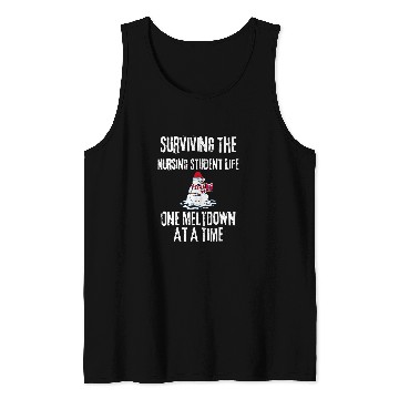 Discover Surviving The Nursing Student Life One Meltdown Christmas Tank Tops