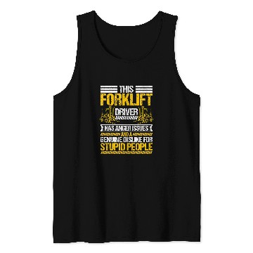 Discover Forklift Operator Material Handler Lift Truck Driver Tank Tops