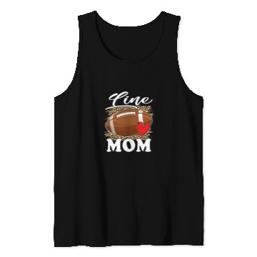 Discover Football Lineman Mom Line Mom Leopard Tank Tops