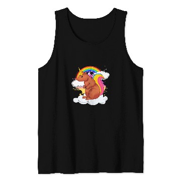 Discover Rainbow Forest Squirrelcorn Fantasy Animal Unicorns Squirrel Tank Tops