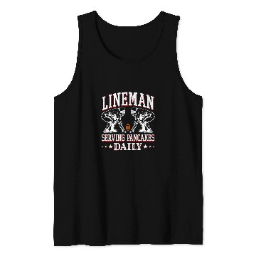 Discover Football Lineman Serving Pancakes Daily High School Football Tank Tops
