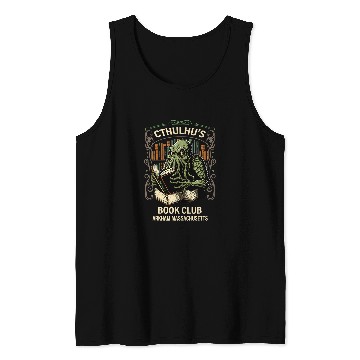 Discover Reading Book Cthulhus Book Worm Book Club Read More Books Cthulhu Reader Tank Tops