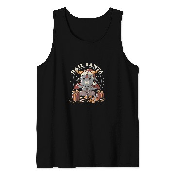 Discover Halloween Hail Santa Funny Sarcastic Baphomet Christmas596 Tank Tops
