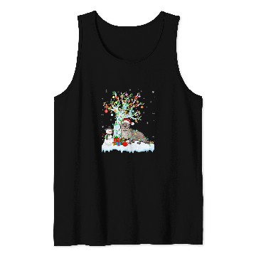 Discover Otters Sea Otter xmass Element Tree Lighting Sea Otter Christmas 26 Tank Tops