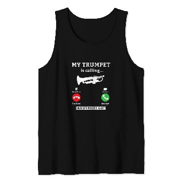 Discover Trumpet Lover funny phone calls theme Tank Tops