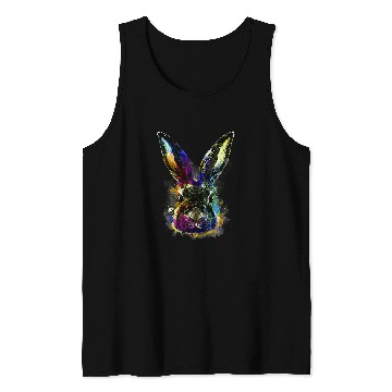 Discover Rabbits Colored Realistic Rabbit Nice Drawing Tank Tops
