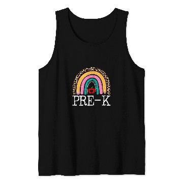 Discover Prek Teacher Leopard Rainbow Student Back To School Tank Tops