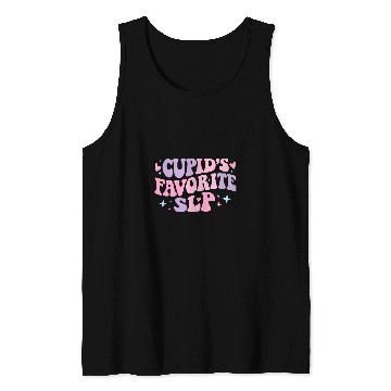 Discover Cupids Favorite Speech Therapist SLP Groovy Valentines Day Tank Tops