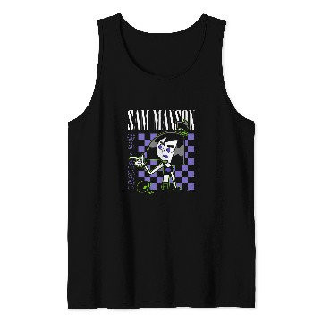 Discover Danny Phantom Sam Manson Retro Kanji Checkerboard Portrait Tank Tops