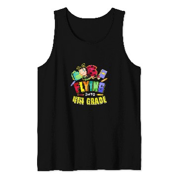 Discover Flying Into 4th Grade Ladybug Back To School First Day Cute Tank Tops