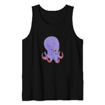 Discover Octopuss Lover Cute Purple Smiling Octopus Tank Tops