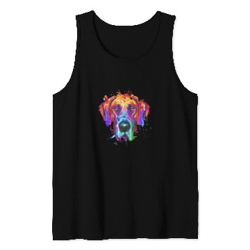 Discover Dog Great Dane Splash Art Colorful Tank Tops