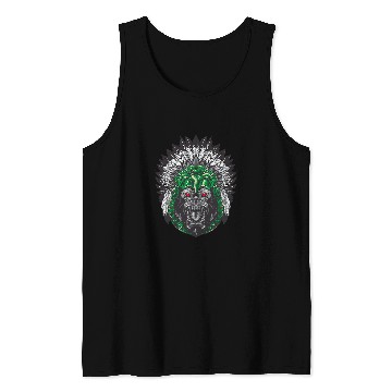 Discover Gorilla Indian Aztec Illustration Tank Tops