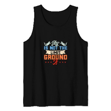 Discover Skydiving Gift Sky Is Not The Limit Ground Is vintages 1 Tank Tops