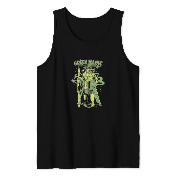 Discover Green Magic cool wizard 90s illustration Tank Tops