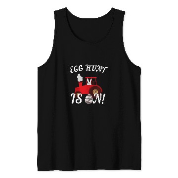 Discover Tractor driving Kids Cute Easter Bunny Tractor Egg Hunt Is On Easter Egg Hunt Tank Tops