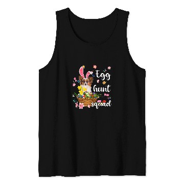 Discover Dog Papillon Happy Easter Day Easter Colorful Egg Hunt Tank Tops