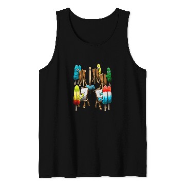 Discover Fun Popsicle Act Sketch Drawing School Art Class for Artists Tank Tops