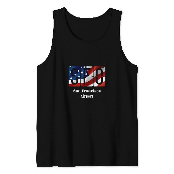 Discover San Francisco Airport Code Airplane Pilot Tank Tops