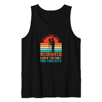 Discover Funny Land Surveyor Examiner Topographer Tank Tops