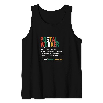 Discover Funny Postal Worker Definition Postal Worker Definition Tank Tops