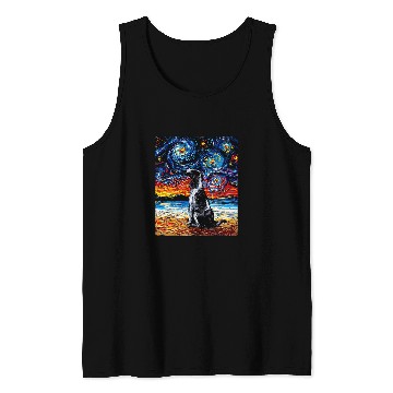 Discover English Springer Spaniel Beach Starry Night Dog Art by Aja Tank Tops