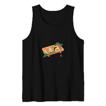 Discover Sushi Ukiyoe Tank Tops