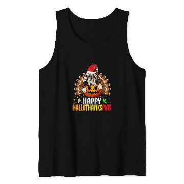 Discover Shih Tzu Dog Thankgiving Funny Happy Hallothanksmas Tank Tops