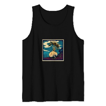 Discover Surrealism Japanese Painting Turnip Tank Tops