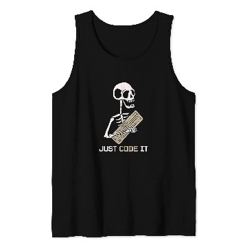 Discover Skeletons Skulls Programmer Software Developer Coder Code It Skull Tank Tops