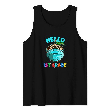 Discover Hello Virtual 1st Grade Leopard Print for Teacher Student Tank Tops