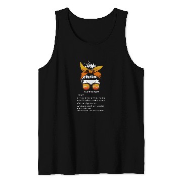 Discover Shit Show Supervisor Definition Messy Bun Tank Tops