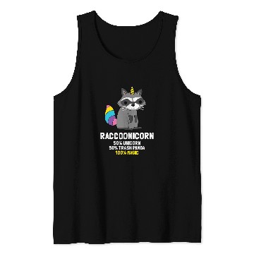 Discover Raccoonicorn Trash Panda Raccoon Unicorn Tank Tops
