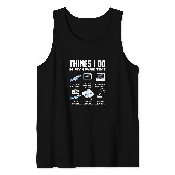 Discover Funny Aviation Pilot Design for Men Women Airplane Pilot 1 Tank Tops