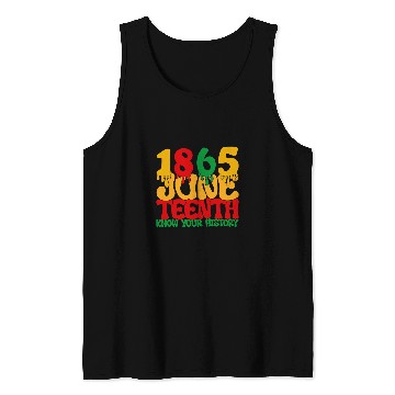 Discover 1865 Juneteenth Know Your History Afro Independence Day 2 Tank Tops