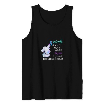 Discover Elephant suicides Ribbon suicides Prevention Awareness Tank Tops