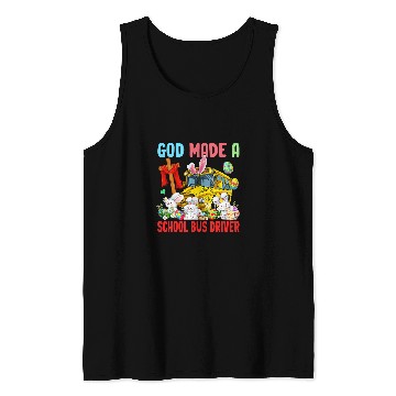 Discover Proud Made A School Bus Driver Three Easter Bunnies Eggs Tank Tops