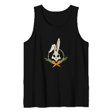 Discover Skeletons Skulls Rabbit Crossbones Carrots Easter Day Skull Tank Tops